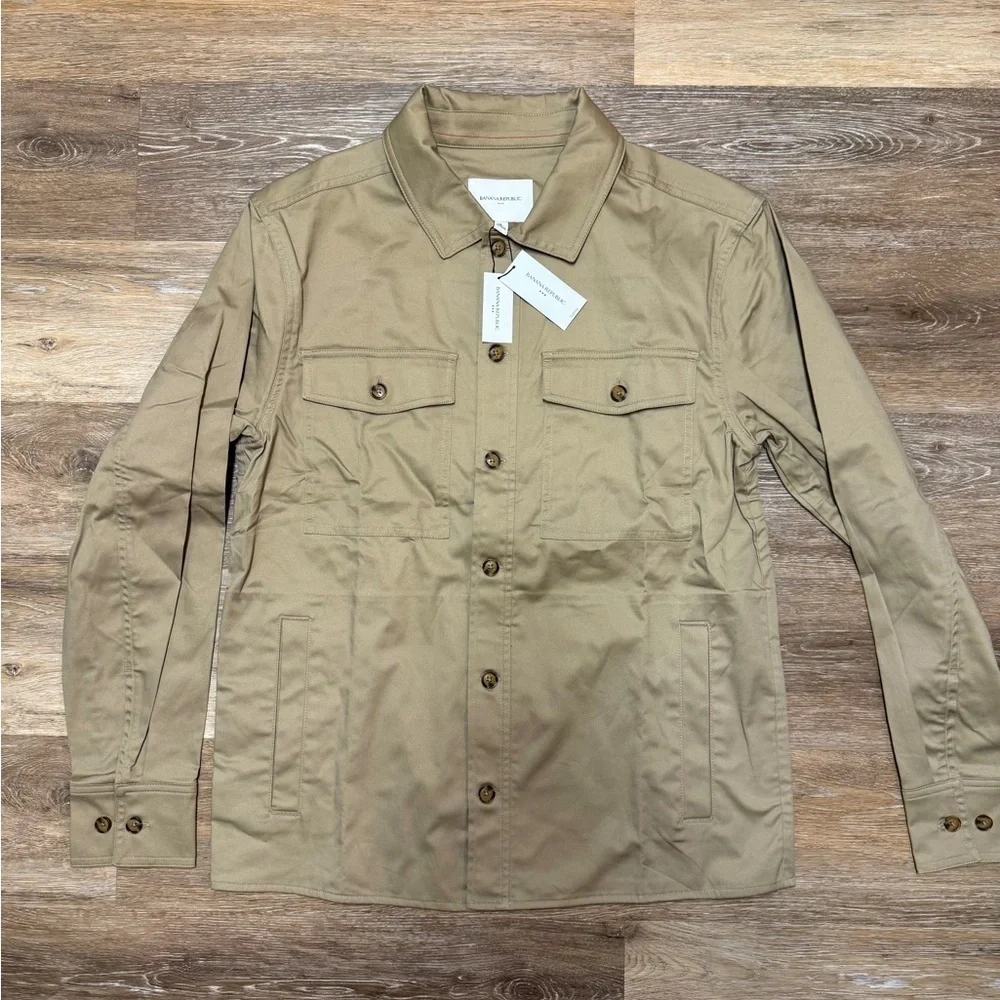 NWT Banana Republic Men's Beige Shirt Jacket